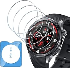 HidWee Screen Protector Compatible with OnePlus Watch 3 for Tempered Glass, Pack of 4 HD Clear Protective Glass, 9H Hardness Glass Screen Protector, Shockproof, Scratch-Resistant, Anti-Bubble Screen