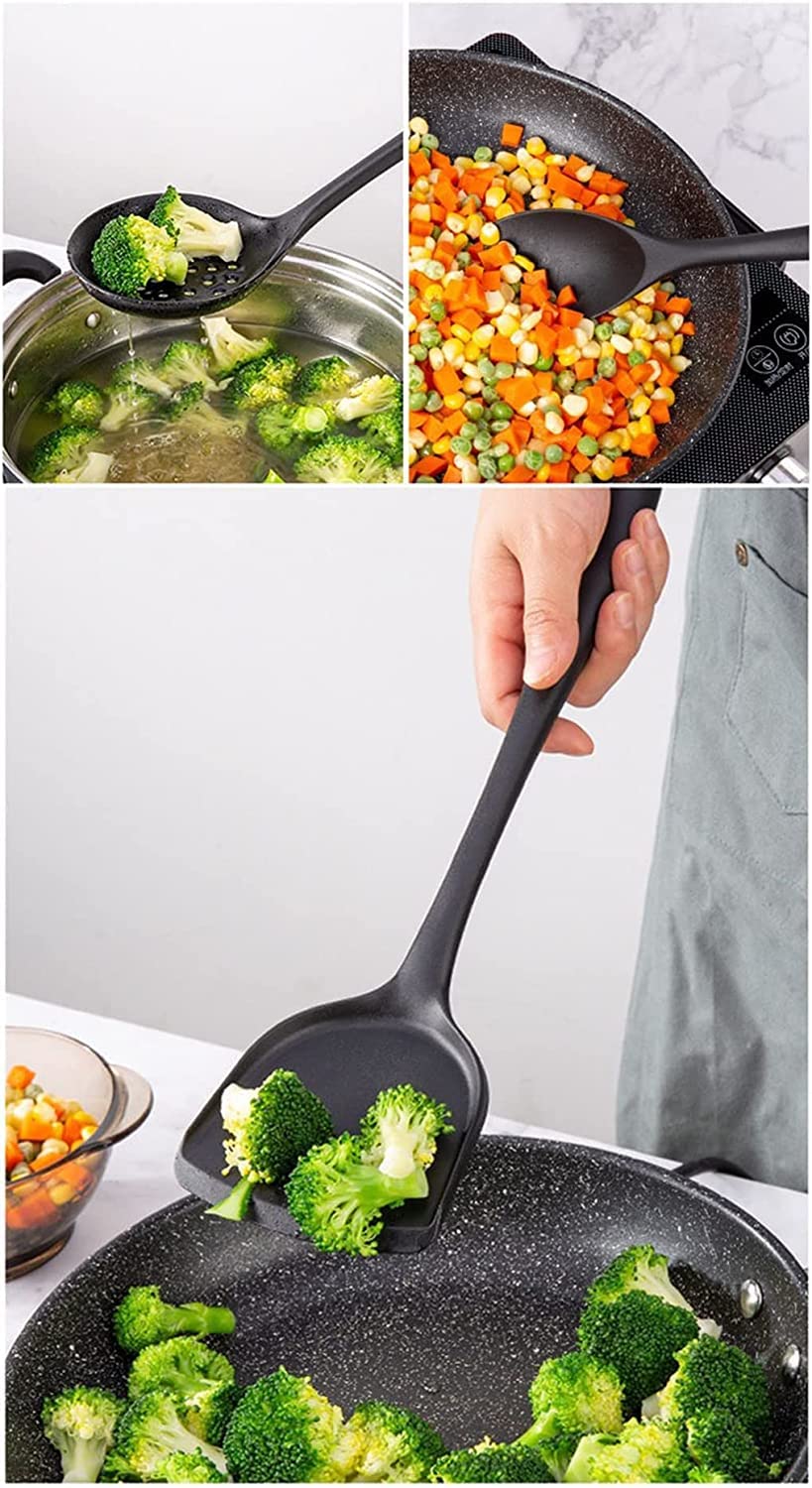 Küchenutensilien Set, Küchenhelfer Set, Kochen Geschirr Werkzeug Silikon Utensilien Set Antihaft-Kochgeschirr Pfannenwender Schneebesen Schaufel