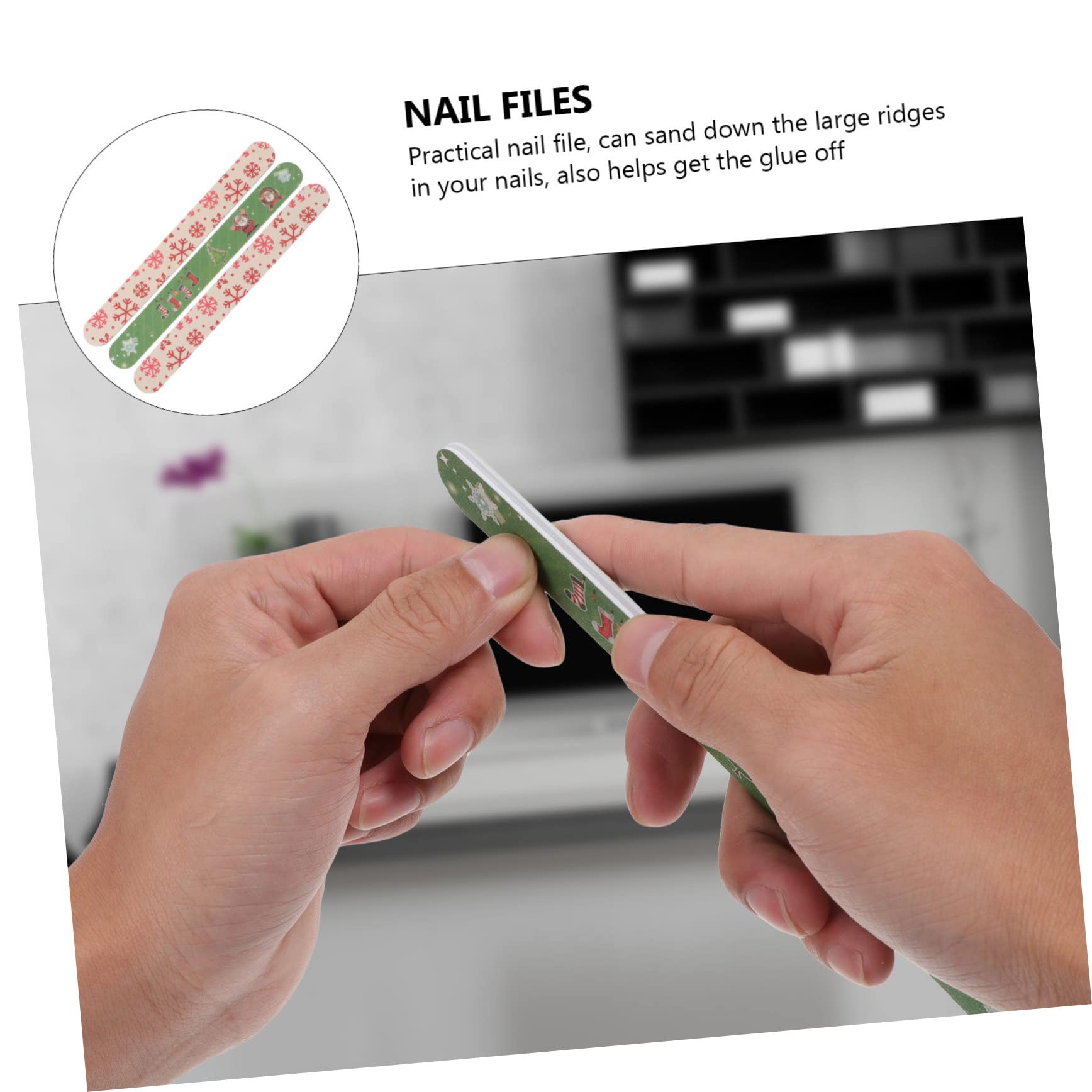 Lot De 12 Limes à Ongles à Grain De Noël, Taille Standard, Pour Manucure Et Pédicure, Usage Maison Et Professionnel, Design Festif, Pratique Pour Nail Art Simple Et Soins Des Ongles