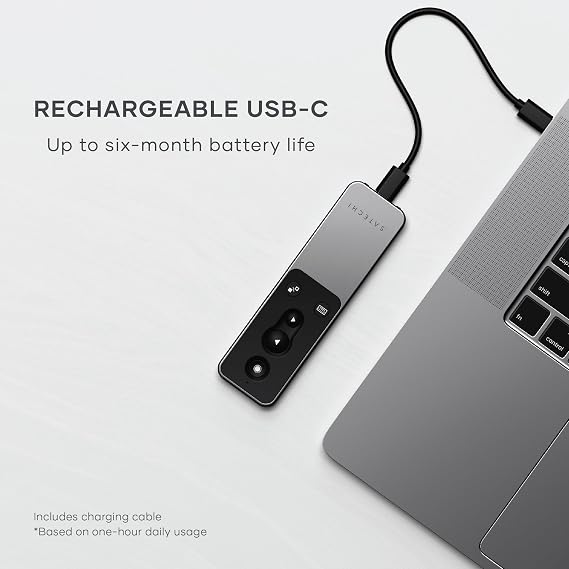 Satechi R2 Bluetooth Remote Control, Presentation & Media Mode | For MacBook, iPad, not compatible with Windows 10/11