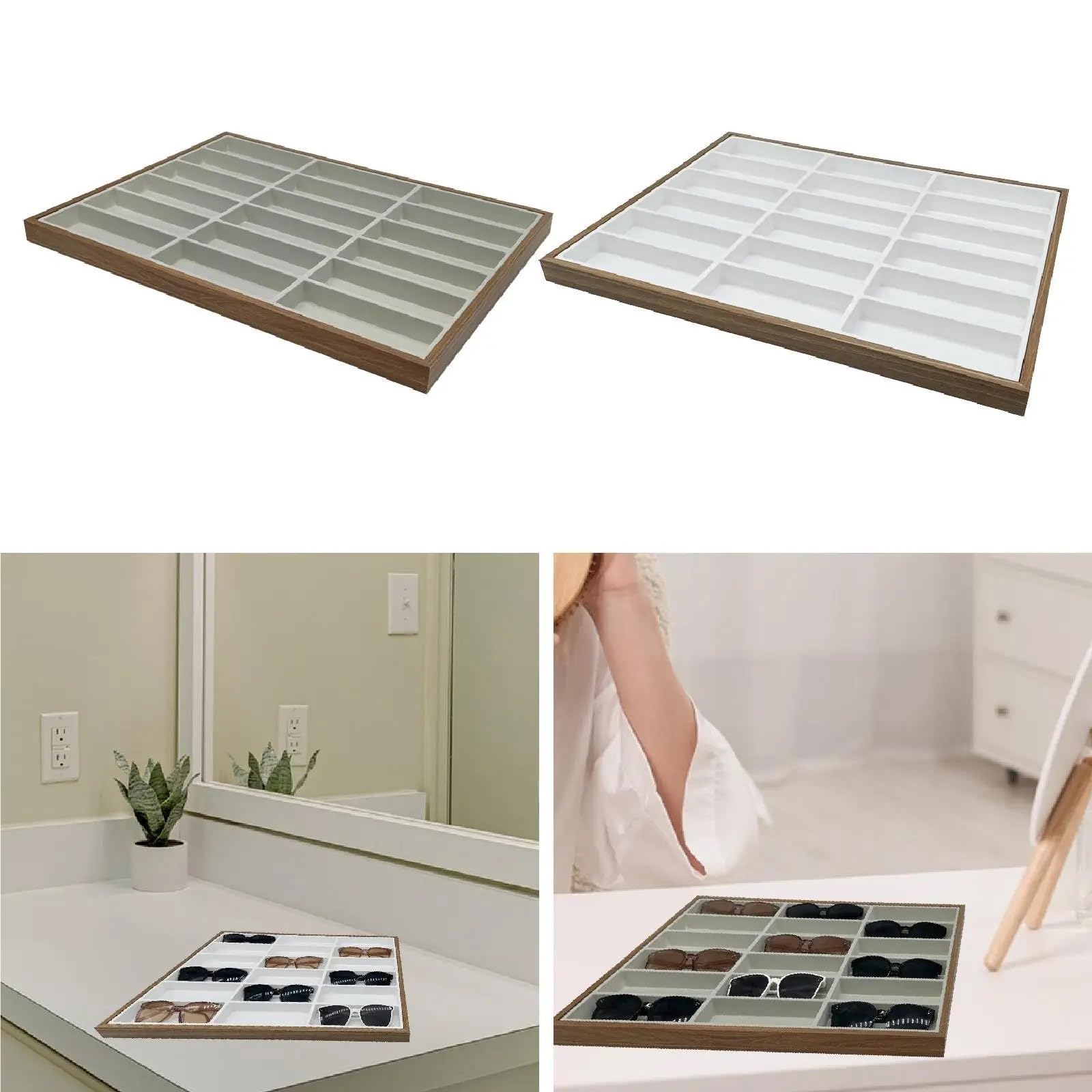 Samt-Sonnenbrillen-Organizer-Tablett