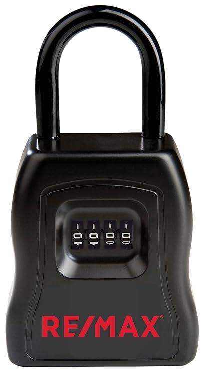 Realtor Large and Heavy Duty Key Storage Lock Box with Set Your Own Combination (Remax)