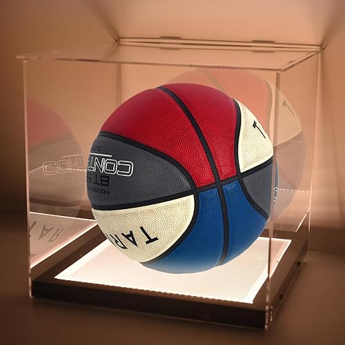 Vitrina de baloncesto Caja de baloncesto de acrílico transparente Soporte de exhibición para bola autografiada Memorabilia Display Case Protección