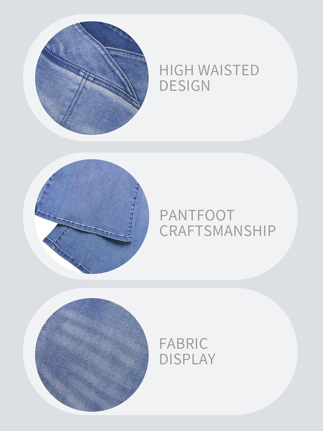 Women's High Waisted Bell Bottom Bootcut Jeans Flare Jeans Stretch Pants in Petite, Midsize, Plus Size - Image 7