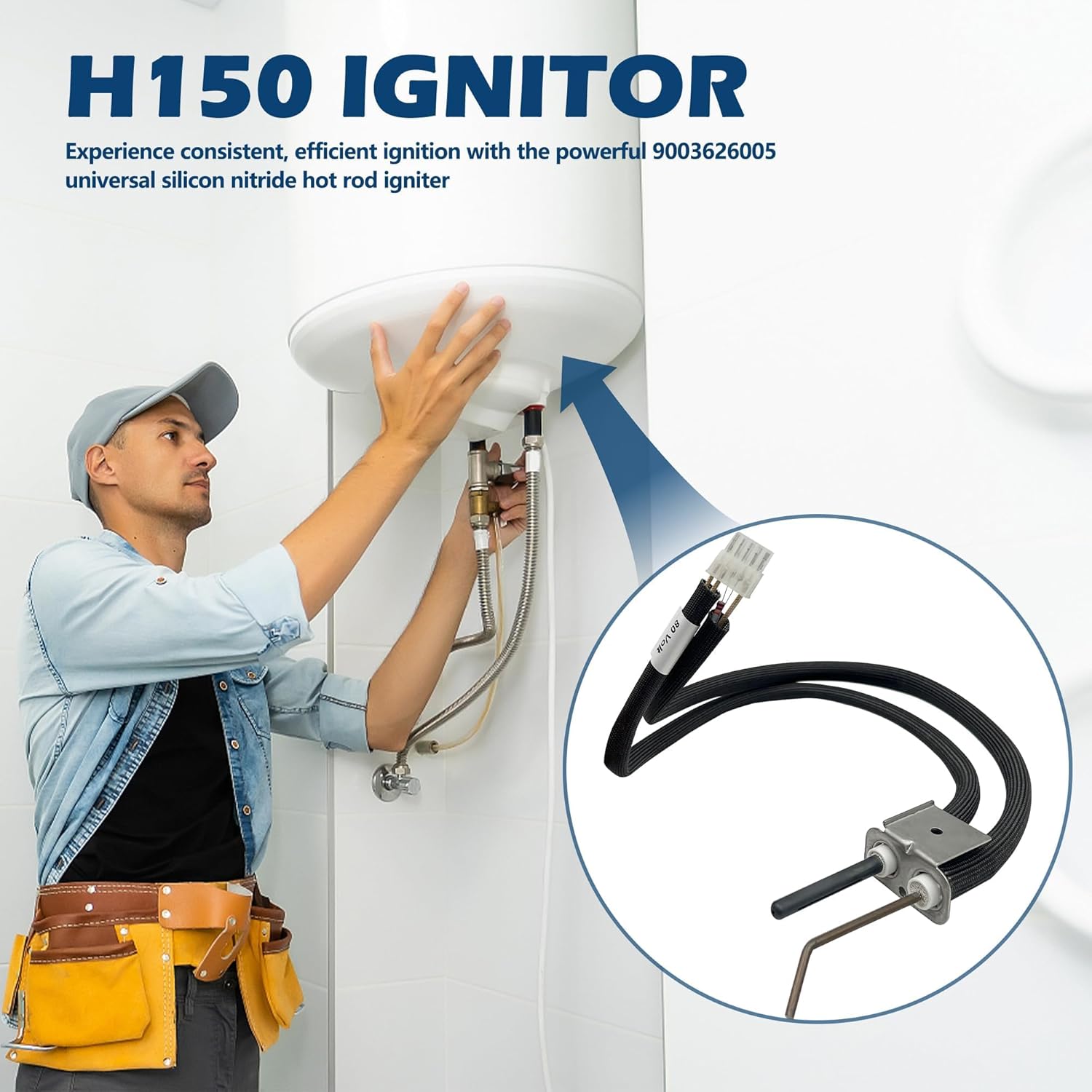 9003626005 Water Heater igniter - Silicon Nitride Material Compatible with A.O.Smith Water Heater Replaces 9003626005, 900362115, 9003627005, 9003627115, 9004041005, 9004602215 and 100109355