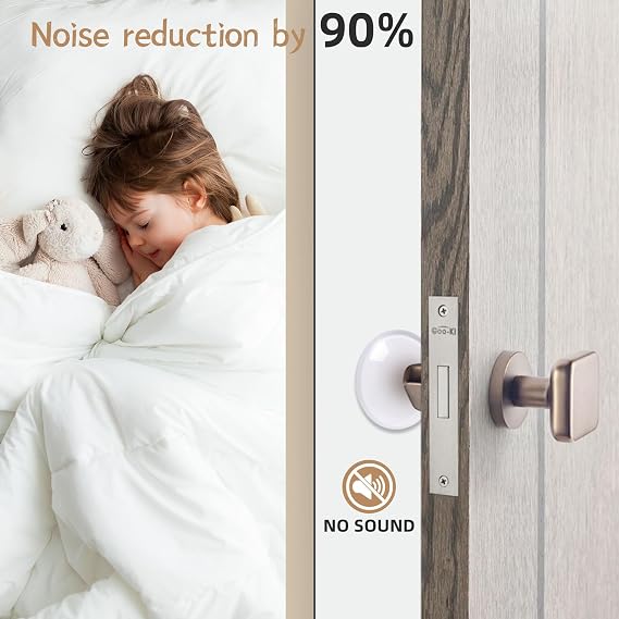 Door Stoppers for Wall, 6-Pack 1.57 Clear Silicone Bumpers