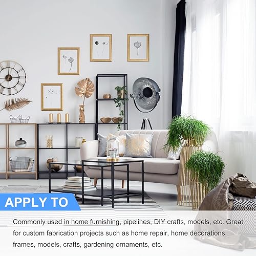 Miniatura 9 de METALLIXITY Tubo de acero inoxidable 304 (0.276in de diámetro exterior x 0.031in de alto x 11.811in de largo) 3 piezas, tubo recto, para muebles del