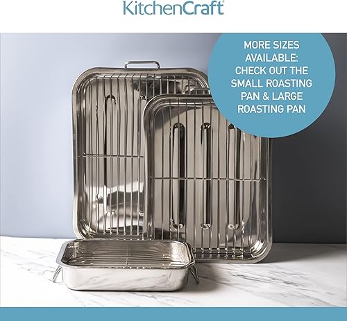 Miniatura 8 de Kitchencraft - Molde de acero inoxidable grande con estante 169 x 122 in