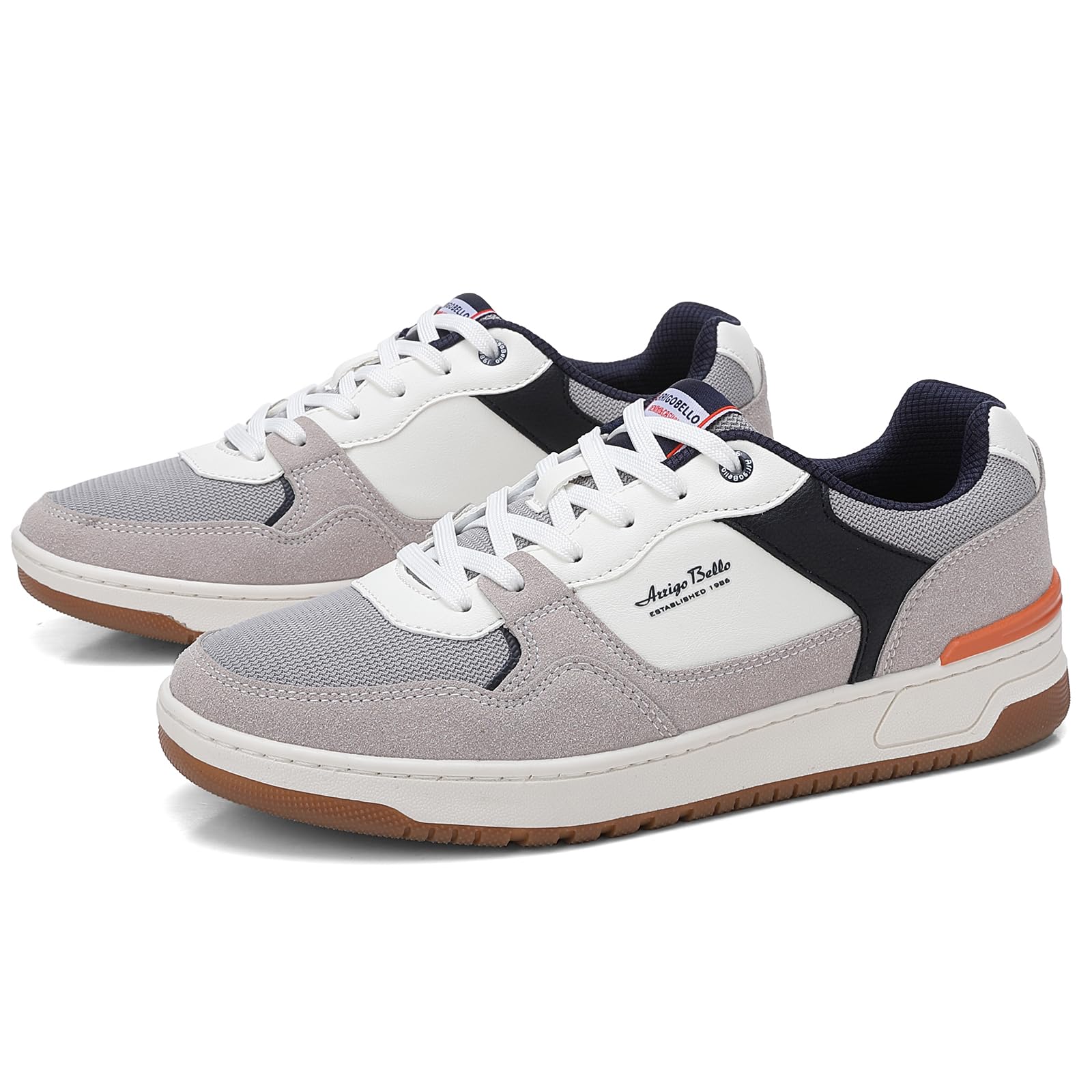 ARRIGOBELLO Freizeitschuhe Herren Schuhe Kunstleder Sneaker Bequem Sportschuhe Reißverschlüsse Walkingschuhe Leichtgewicht Arbeitsschuhe EU41-46