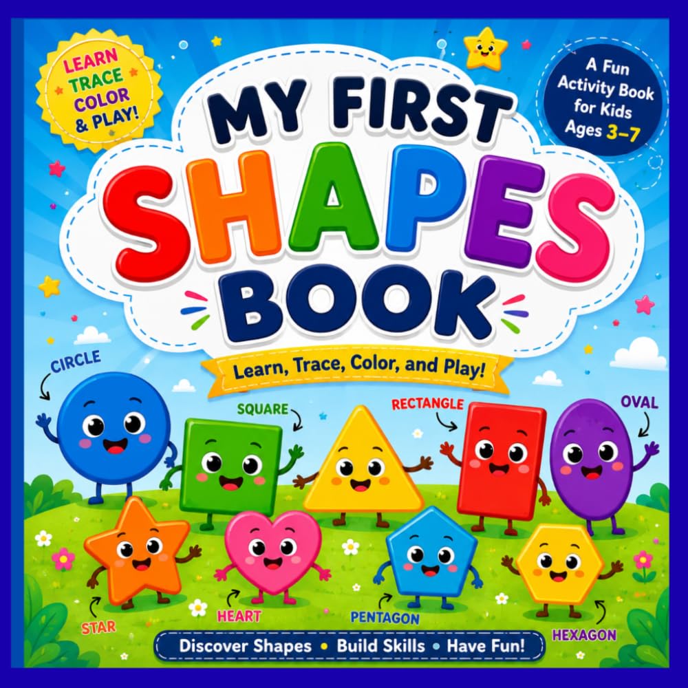 My First Shapes Book: Learn, Trace, Color, and Play! A Fun Activity Book for Kids Ages 3–7