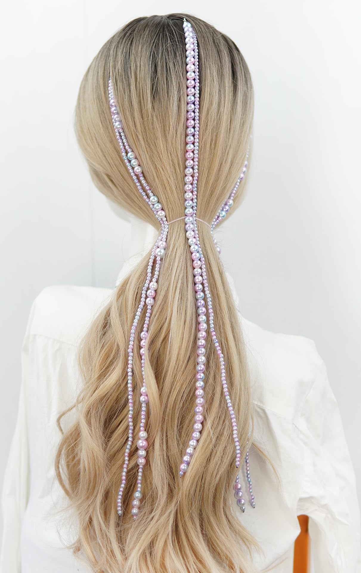 ?NWT Handmade Faux Pearls Head Chain Jewelry? Pearl Head Chain - Etsy main image 3