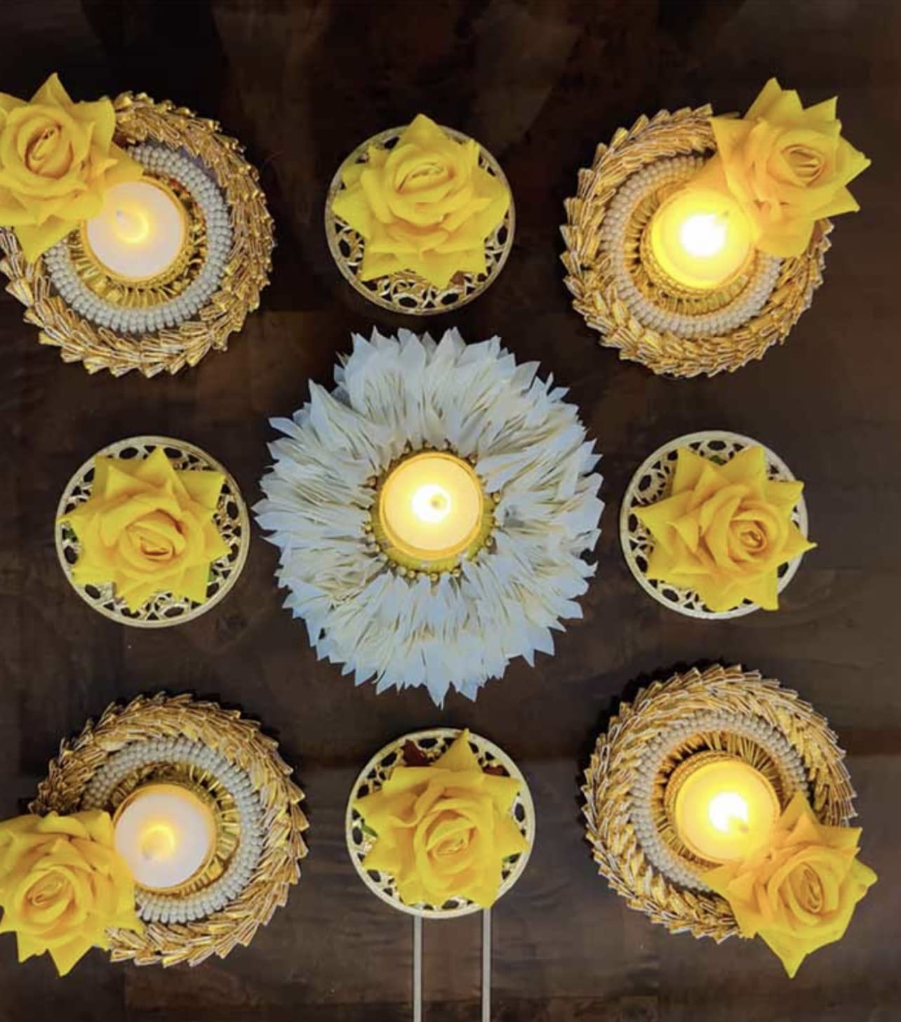 Buy Agaas EnterprisesFlower Rangoli Mats for Home Decoration Diwali