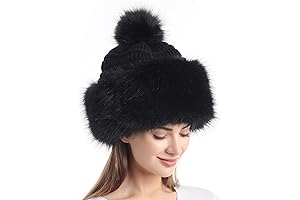 Soul Young Black Fur Bucket Hats for Women
