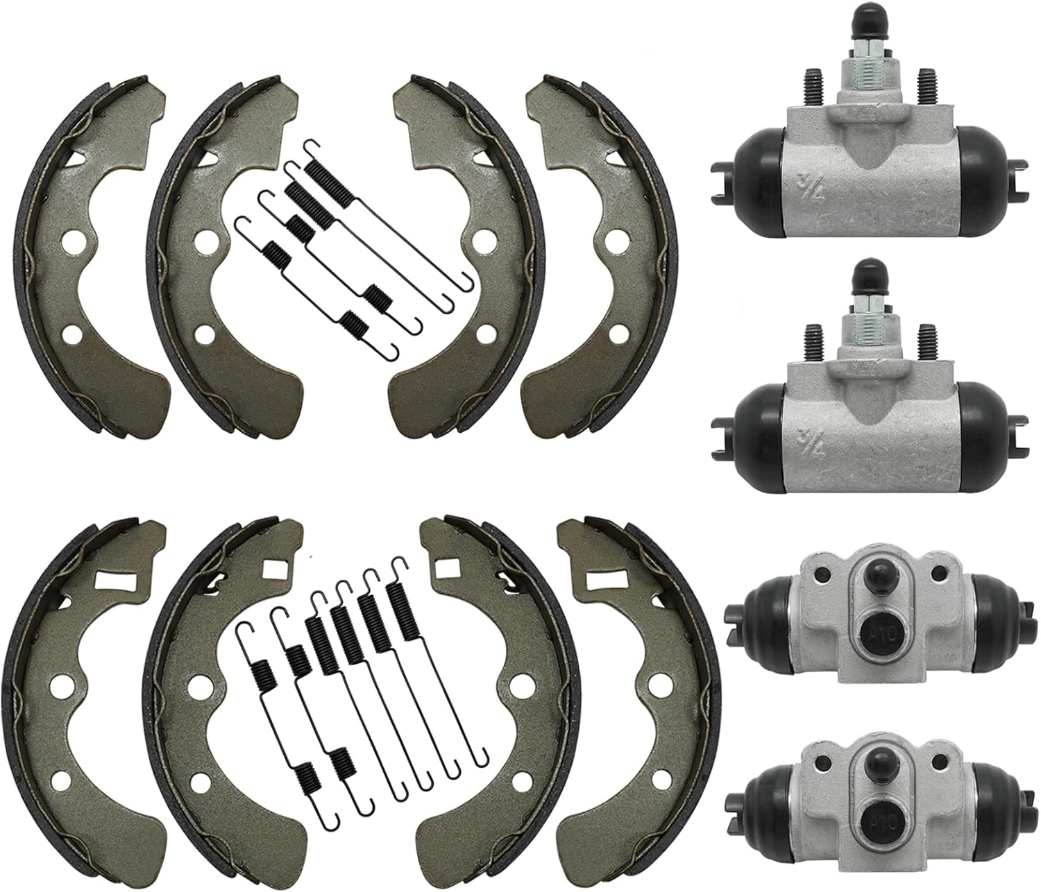 M MATI Wheel Cylinder Brake Shoe Front Rear All for Kawasaki Mule 1000 2010 2020 2030 2500 2510 2520 3000 3010 3020 4000 4010 43092-1053 43092-1054 41048-7501 41048-1132