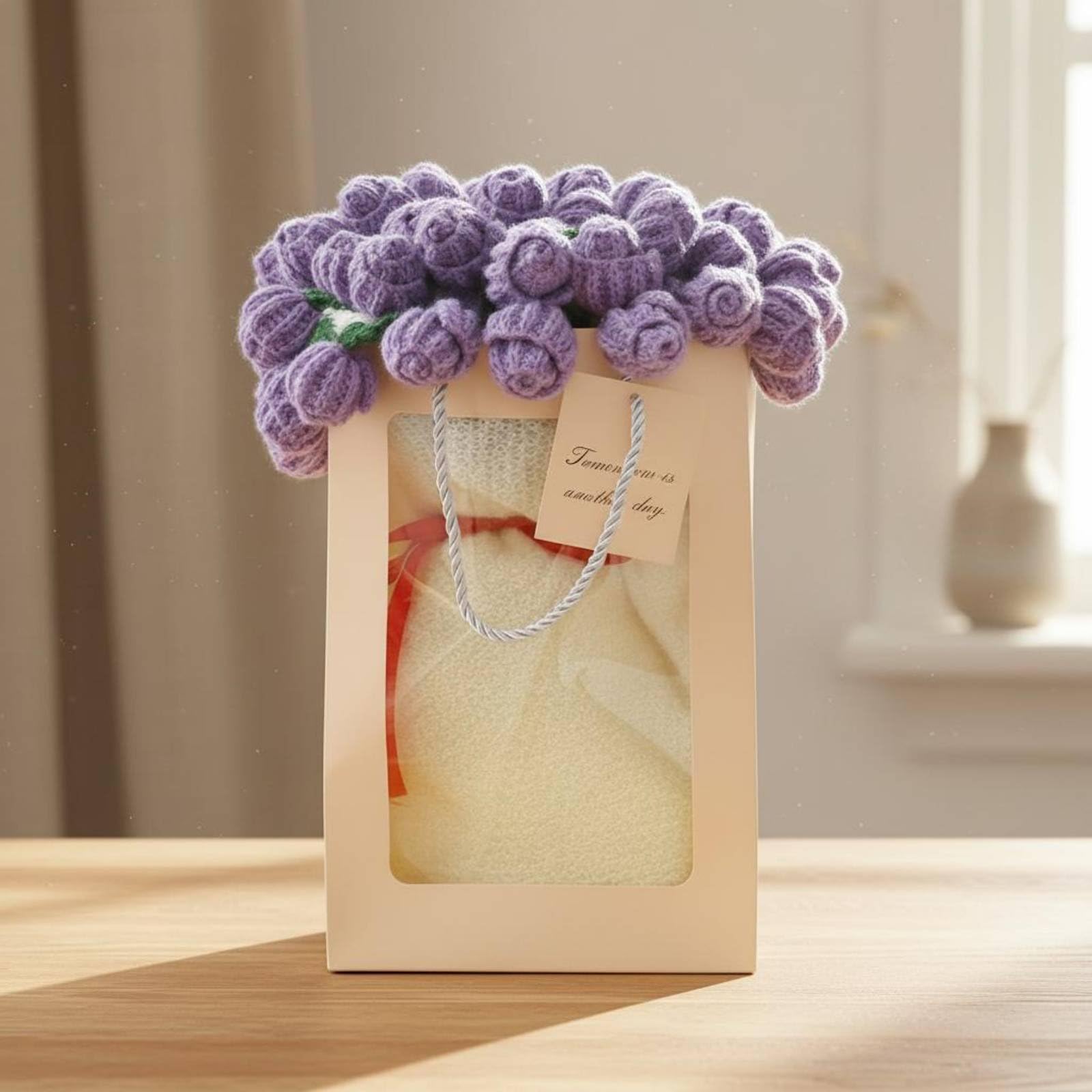 Manta Ramo de Flores Multiusos Manta de Punto con Rosas 3D Suave y Transpirable Cubrecama Floral Tejida para Dormitorio, Rosa, Caja+Regalo+22+Flores