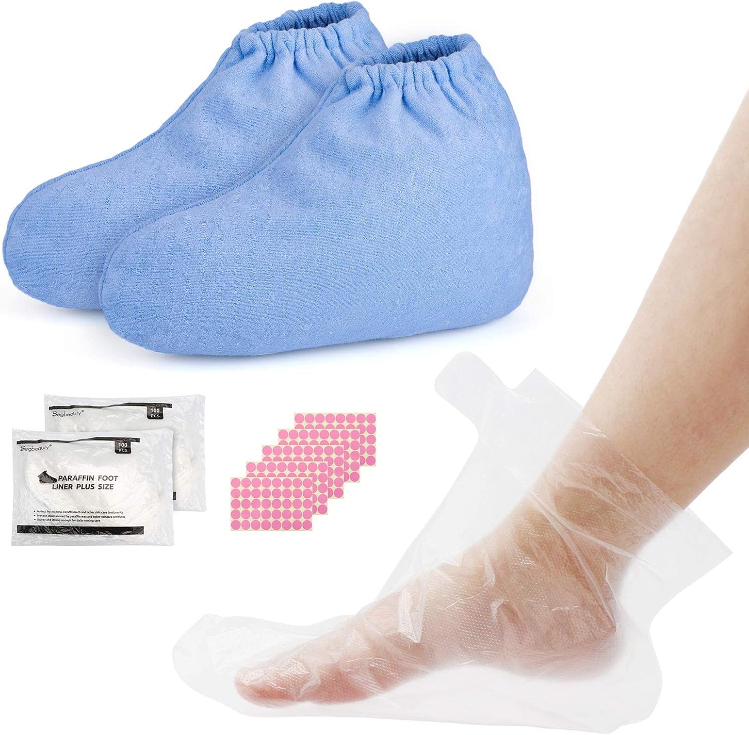 200 Counts Paraffin Bath Liners & Paraffin Wax Bath Foot Liners, Segbeauty Thermal Foot Liners, Larger Paraffin Heated SPA Booties, Foot Protectors, Wax thera-py Foot Cover Bags