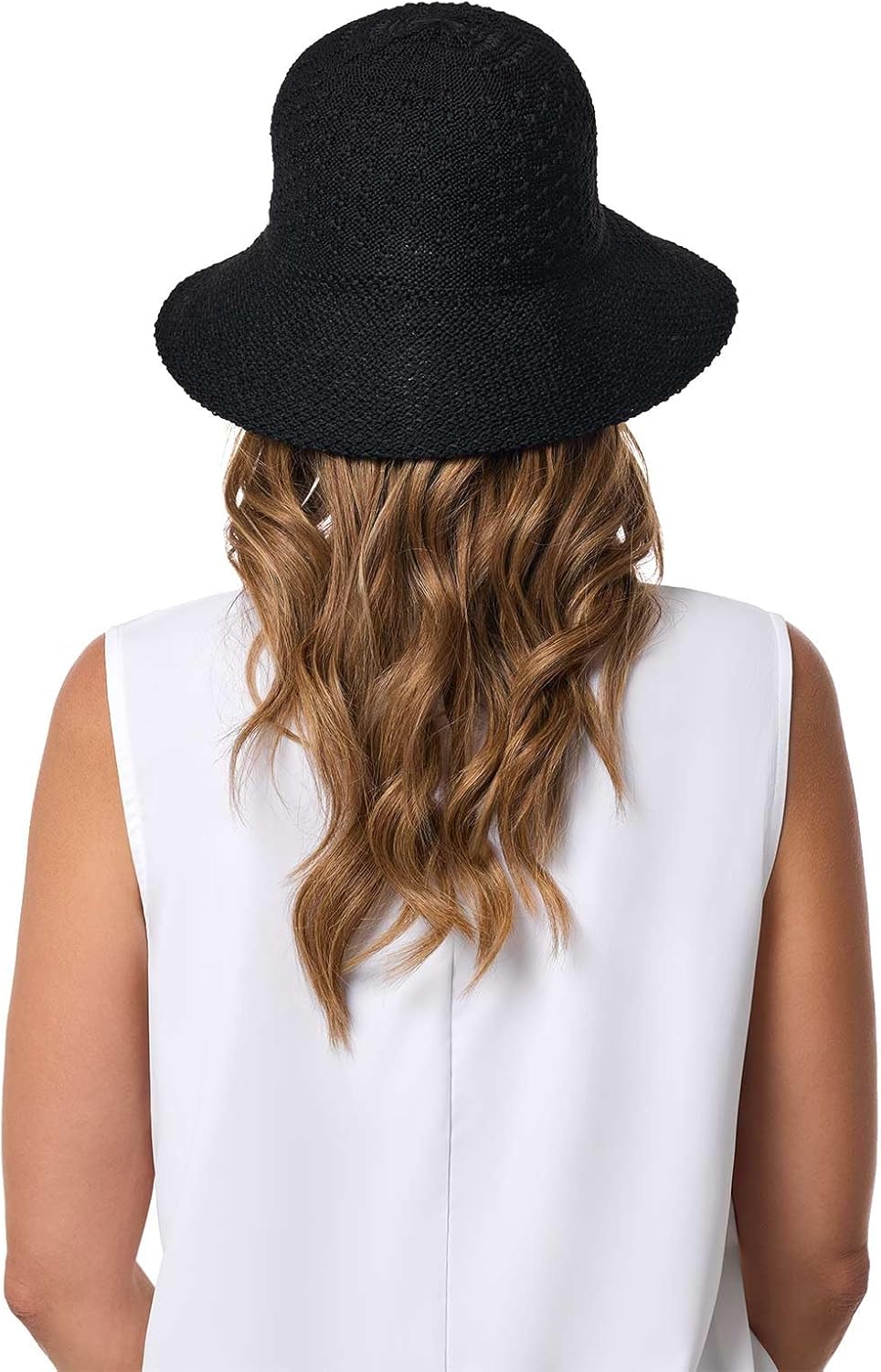 Women's Cloche Hat - UPF 50+ Sun Protection - Marina in Black - Image 4