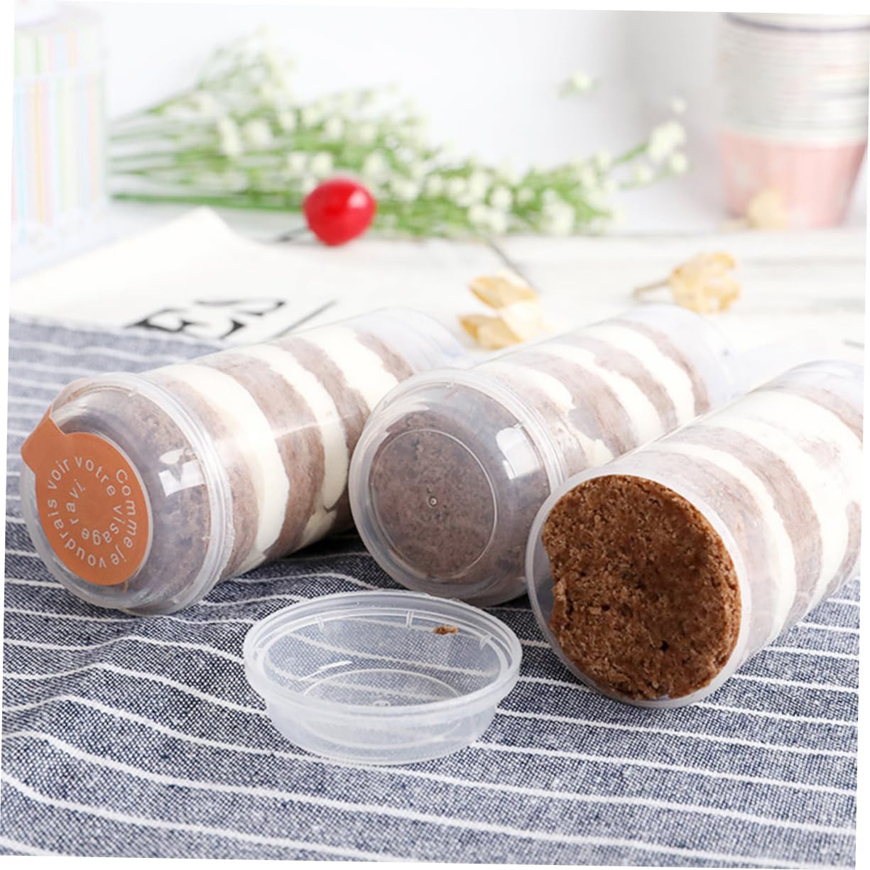 Push-up Cake Pop Containers 24 Pack Round Cake Pop Lids for Decorations