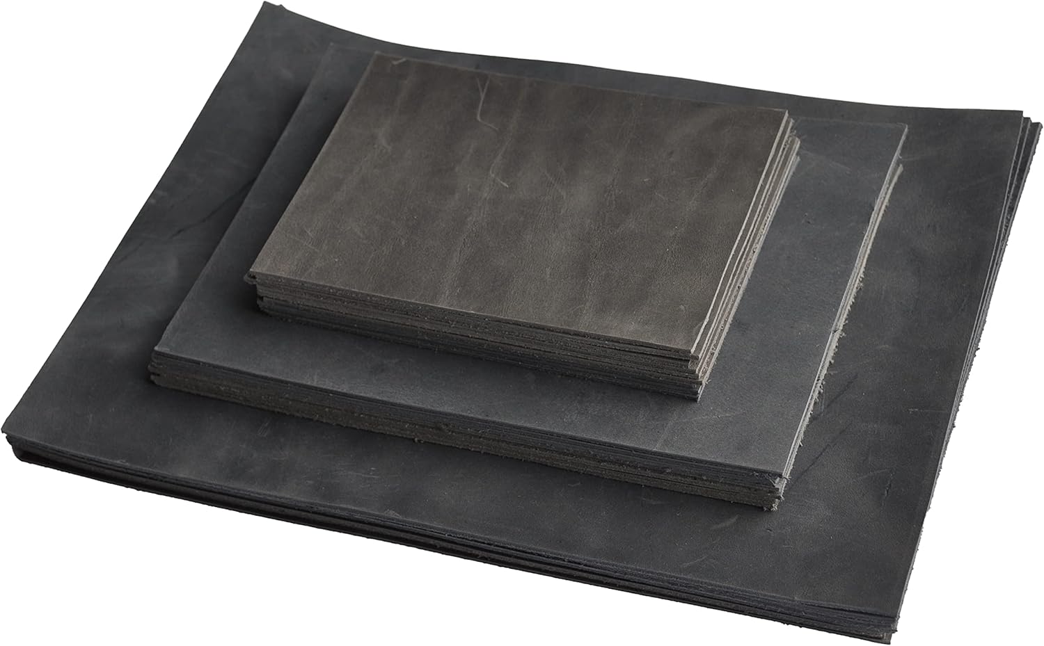 Cowhide Leather 2mm Thick Pull-Up Crazy Horse Leather Genuine Leather Sheets for Crafts (A2 (420x594mm), Grey, 1)