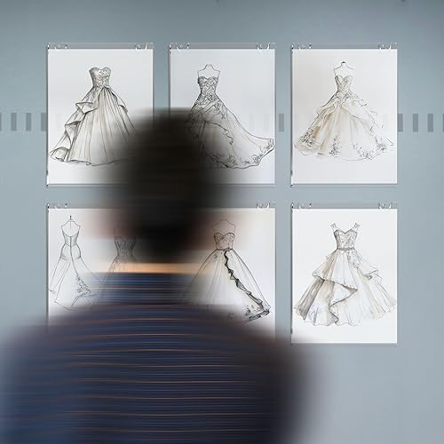 Miniatura 7 de NIUBEE Paquete de 30 soportes acrílicos para letreros de 8.5 x 11 pulgadas, marco transparente para montaje en pared, soporte de plástico perfecto