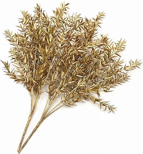 Vista 54 de CATTREE Helechos dorados - Plantas artificiales grandes y altas de 30 pulgadas, paquete de 2 decoraciones de Navidad, hojas de Boston doradas Hojas
