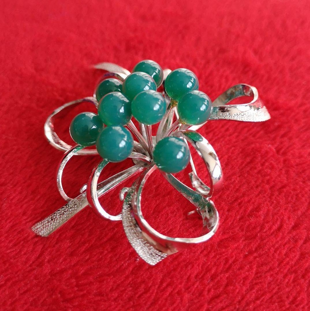 ビンテージ シルバー製 ブローチ 若狭瑪瑙 希少 新品 ケース 説明書付属 ビンテージ シルバー製 ブローチ 若狭瑪瑙 ケース 説明書付属 シルバー