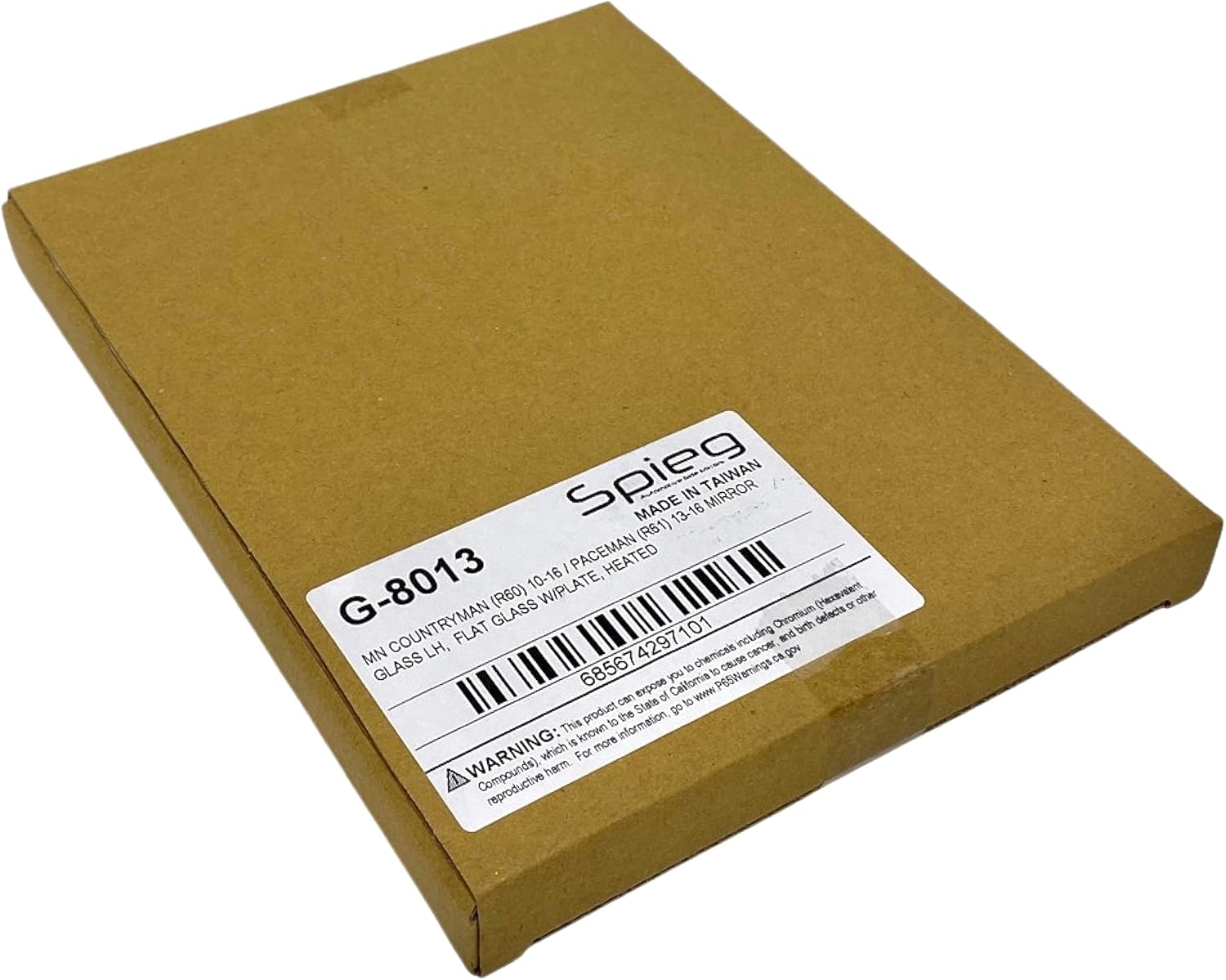 Spieg Driver Side Mirror Glass for 2011-2016 Mini Cooper Countryman, 2013-2016 Paceman Heated with Backing Plate Left 51169803193