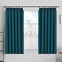 Vista 130 de MAIHER Cortina plisada para oscurecer la habitación, de 108 pulgadas, triple tejido, con aislamiento térmico, ahorro de energía, cortina plisada