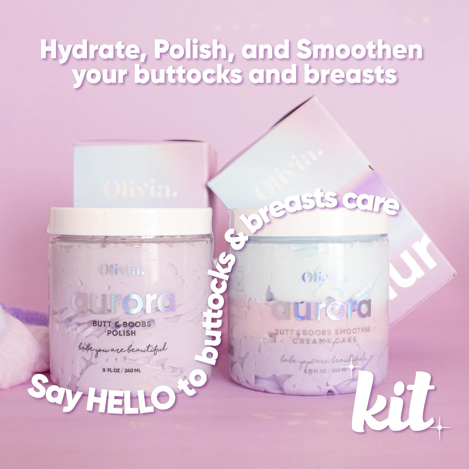 Olivia Buttocks & Breasts Exfoliating Scrub and Body Cream for Dry Skin
