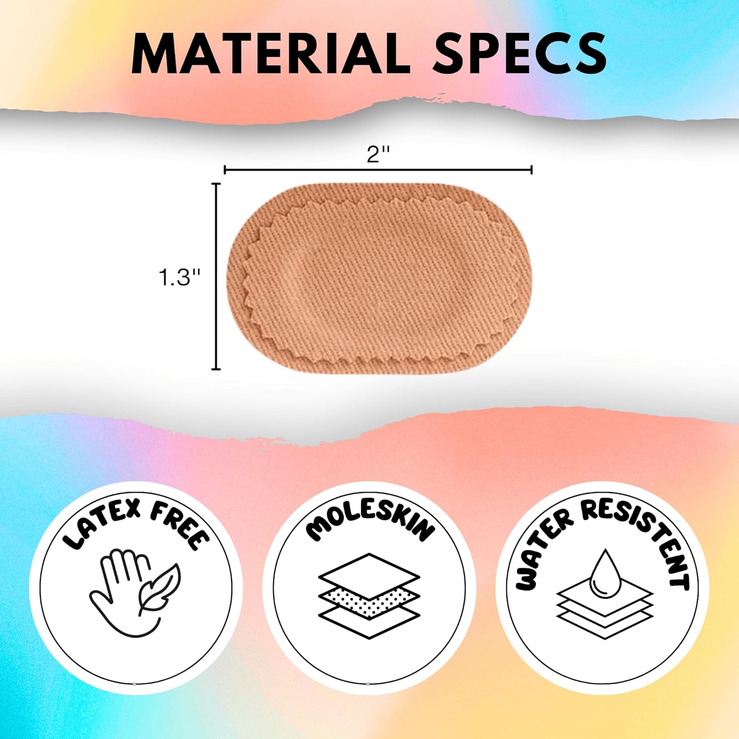 Bunion Pads (60Pack) - Pain Relief Cushions for Shoes - Moleskin Pads Cover Bunions, Prevents Rubbing, and Painful Contact - All-Day Water-Resistant Adhesive, for Men and Women