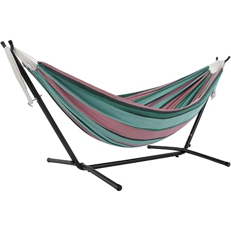 Vivere 9ft Double Hammock with Stand Watermelon