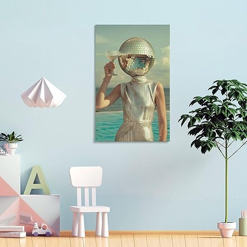 Miniatura 4 de Retro Canvas Wall Art Party Girl Abstract Art 70s Retro Poster Posters Wall Art Painting Canvas Gift Living Room Prints Bedroom Decor Poster