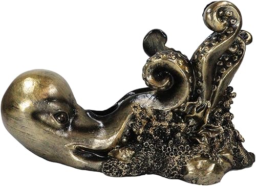 Miniatura 3 de Ebros Gift Ocean's Misty Refreshment - Figura decorativa grande para botella de vino, pulpo de mar, gigante, marina, kraken, escultura, tentáculos,