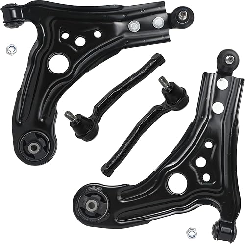 Detroit Axle - Kit de suspensión frontal de 4 piezas para Chevrolet Aveo5 Aveo Pontiac G3 Wave Wave5 Suzuki Swift+, 2 brazos de control inferiores,
