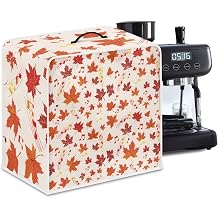 Fall Leaves Dust Cover for Coffee Maker Expresso Coffee Machine Washable Coffee Maker Covers with Handle Waterproof Dustproof Kitchen Appliance Dust Covers
