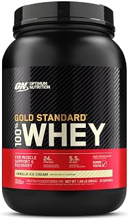 100% Whey Protein Gold Standard (909G) - Sabor Vanilla Ice Cream, Optimum Nutrition