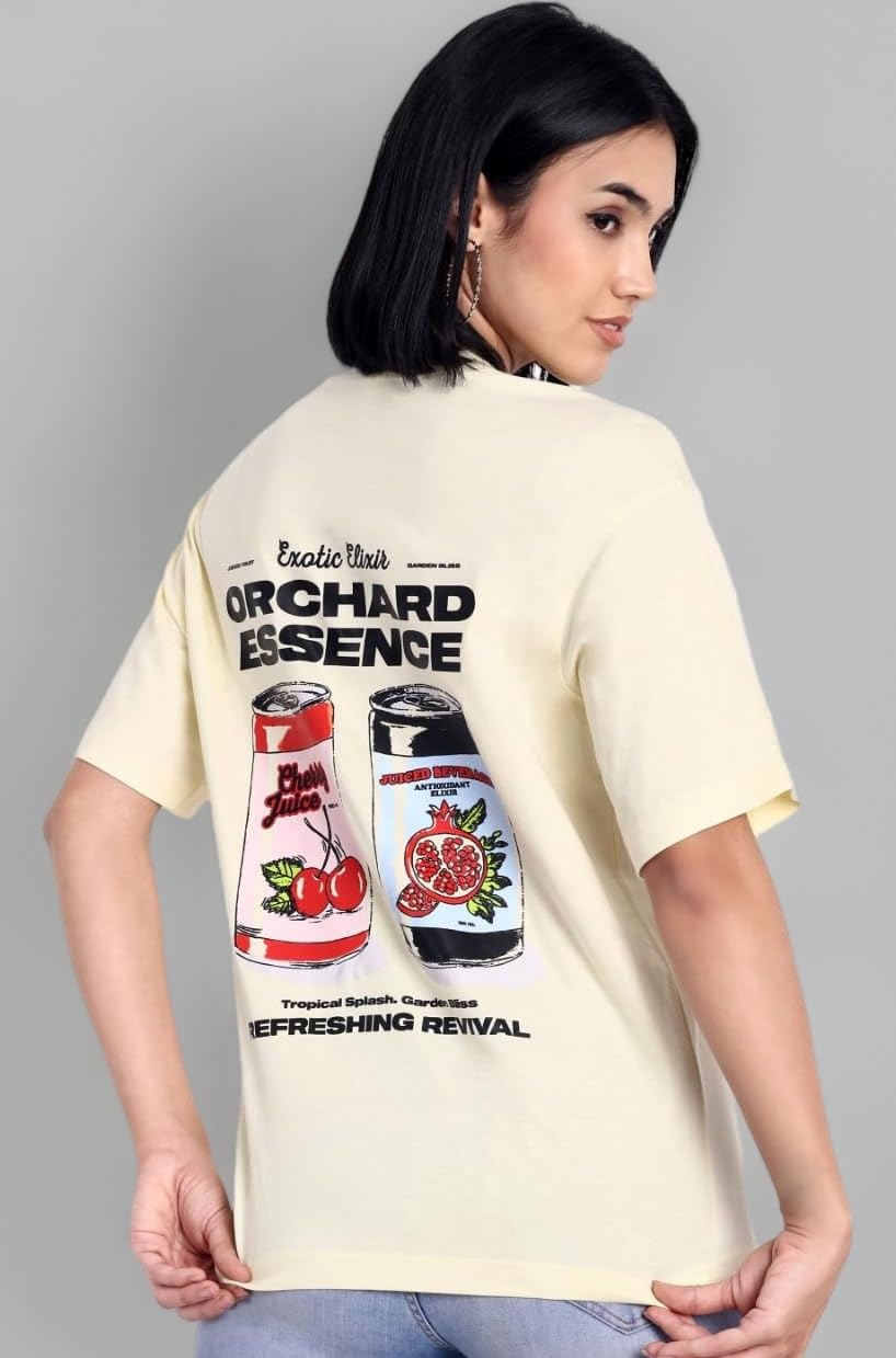 Oversized Graphic Printed Women's Organic Cotton T-Shirt Plus Size