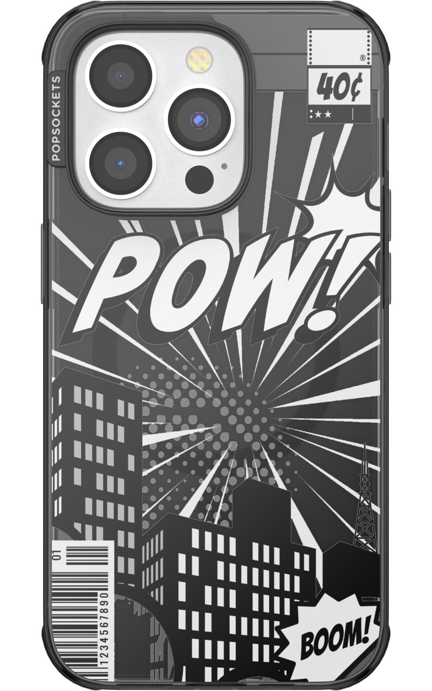 PopSockets iPhone 14 Pro Case with Phone Grip and Slide Compatible with MagSafe, Phone Case for iPhone 14 Pro, Wireless Charging Compatible, Spiderman - Comic Book