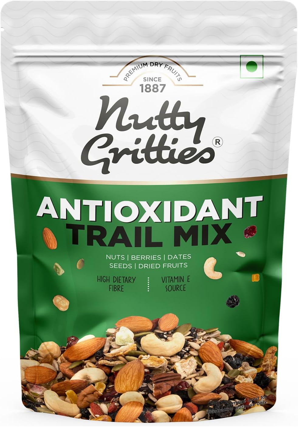 Antioxidant Trail Mix 200g | 21 Superfoods in 1 Mix | Including Almonds, Hazelnuts, Brazil Nuts, Berries,Chia Seeds, Pumpkin Seeds & Mixed Dry Fruits | Healthy Snack