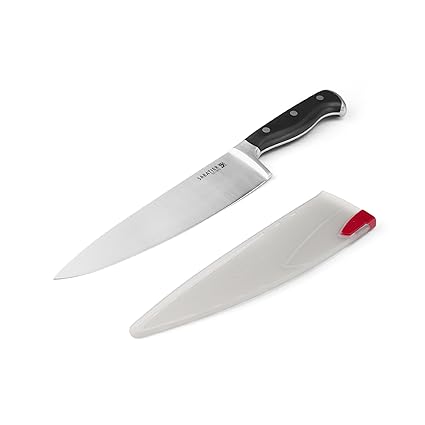 Sabatier Forged Stainless Steel Chef Knife with EdgeKeeper Self-Sharpening Sheath, 8-Inch