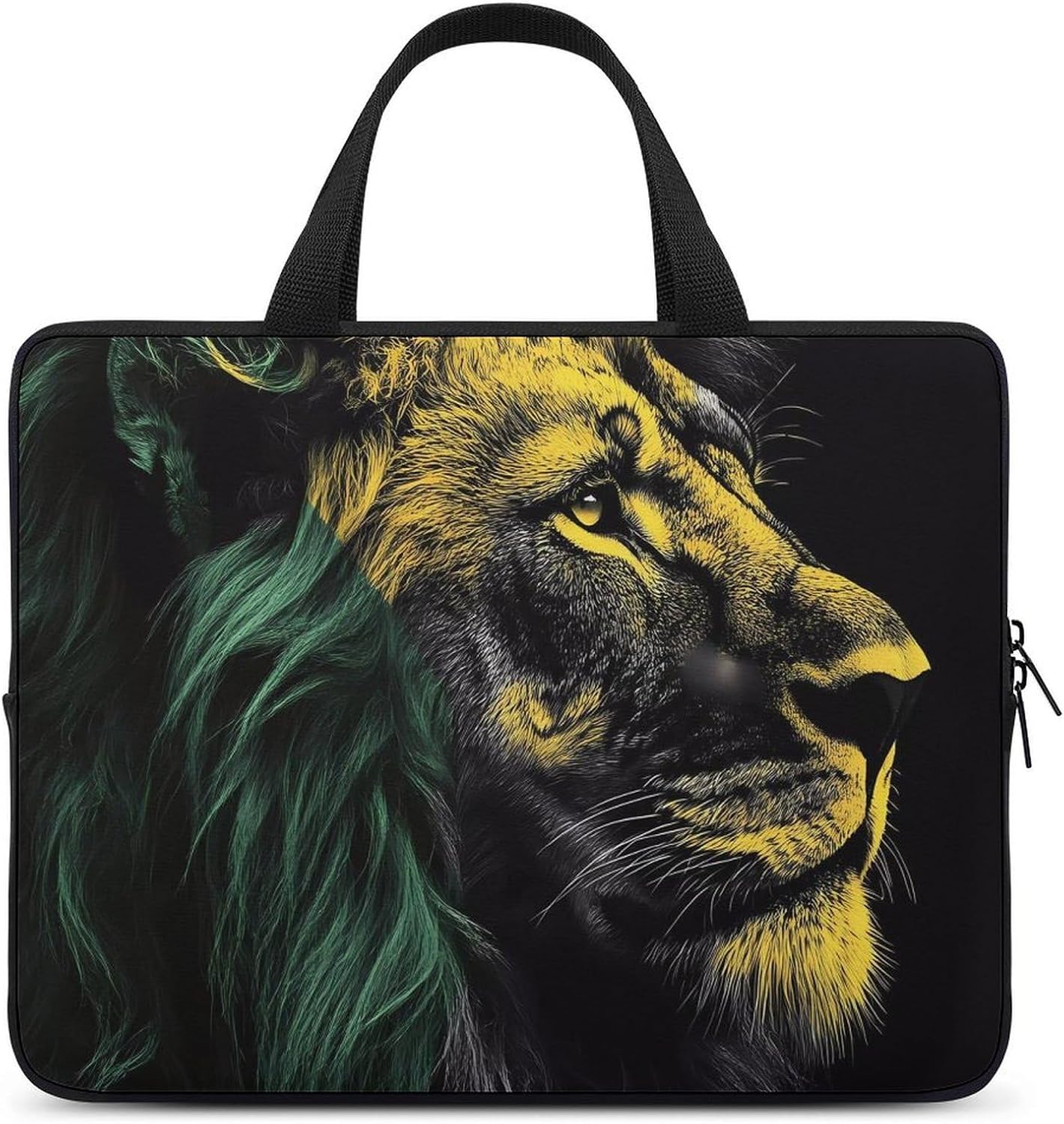Jamaican Flag And Lion Laptop Bag Lightweight Computer Bag Carrying Case for Work Business