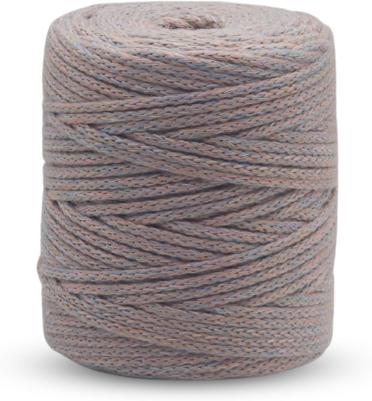Off White Knitted Macrame Cord 4mm x 109Yards, Macrame Rope, Cotton Like Cord for Wall Hanging, Plant Hangers, Christmas Crafts, Knitting