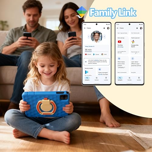 Miniatura 4 de Iconiotk Tablet Android 15, tableta infantil de 10.1 pulgadas, CPU Octa-Core, 20GB+128GB+1TB Expandible, tabletas para niños con espacio para niños,