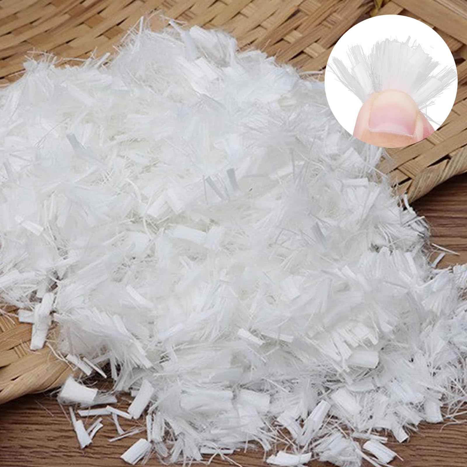 Fibras de polipropileno para hormigón y pavimento, 1000 g, 3 mm, refuerzo de fibra de vidrio para evitar grietas