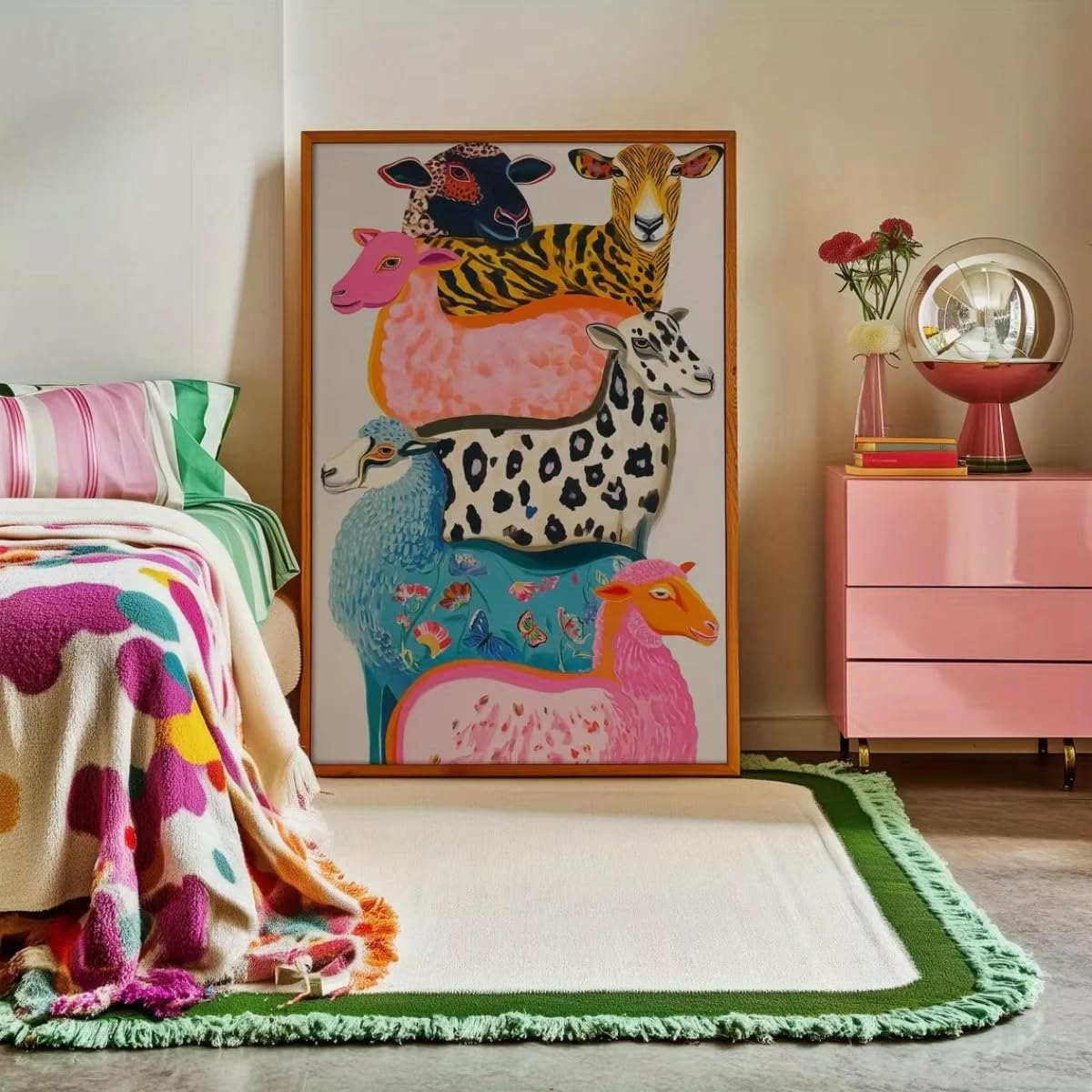 Poster Esthétique animalière moderne de Mouton Dopamine au design artistique unique - 8