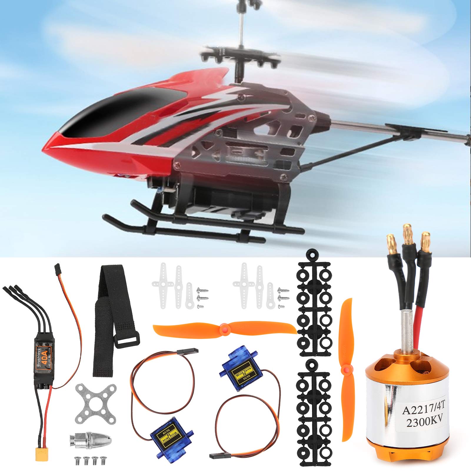 Accessori per aeromodelli, Completo con servo e ESC XT60, Motori RC per aerei, Alta prestazione 2300KV, for Modello Aereo e Modellismo RC