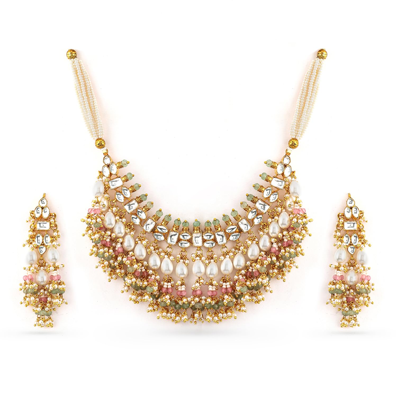 Beaded Design Necklace Set for Women & Girls | Handcrafted Jewelry | Ideal for Weddings, Ethnic Wear & Festive Occasions-image-21