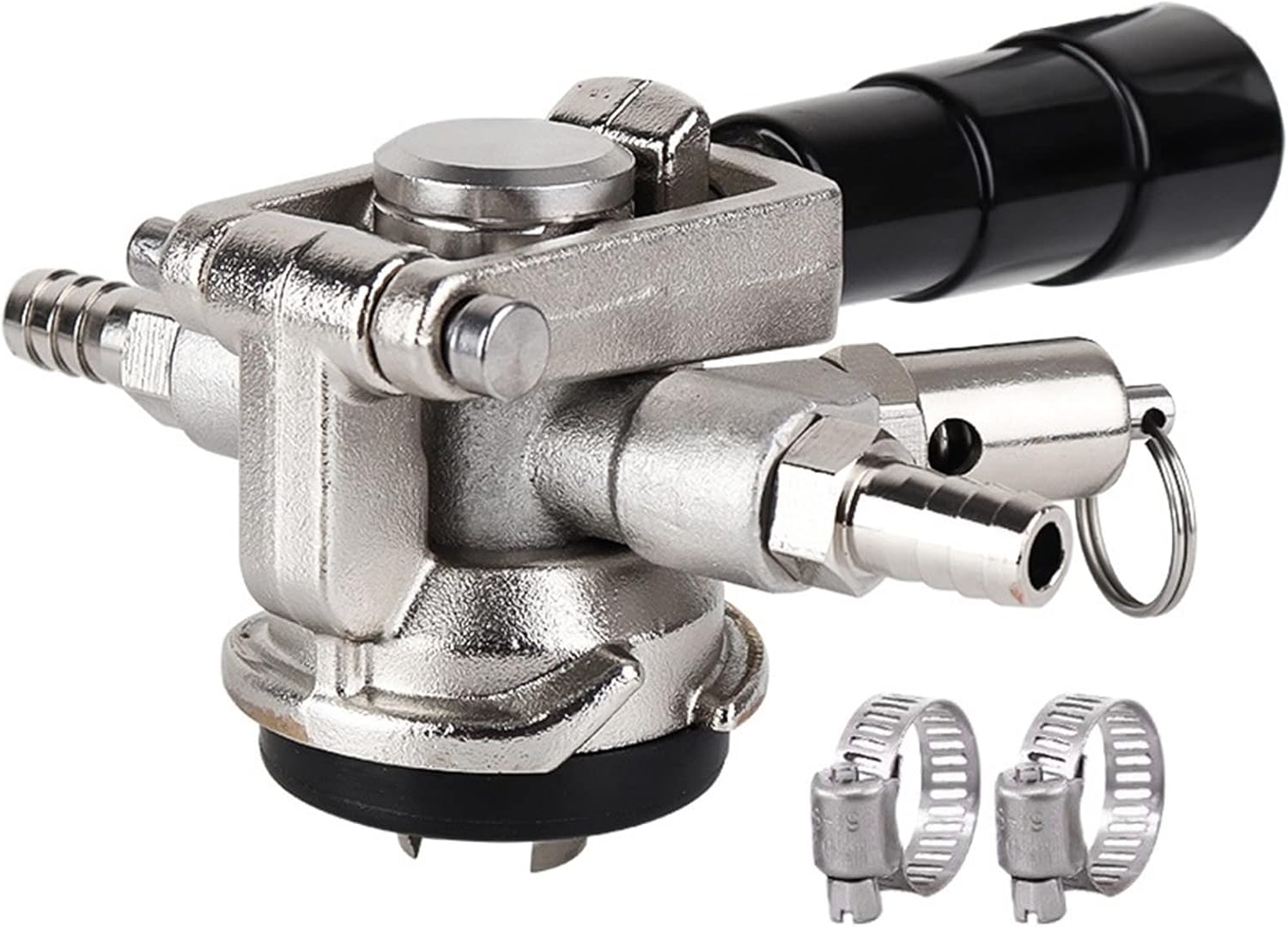 Kegging Tools Stainless Steel Low Profile Beer Keg Coupler D System Coupler with Keg Dispenser Tap Home Brew Equipment