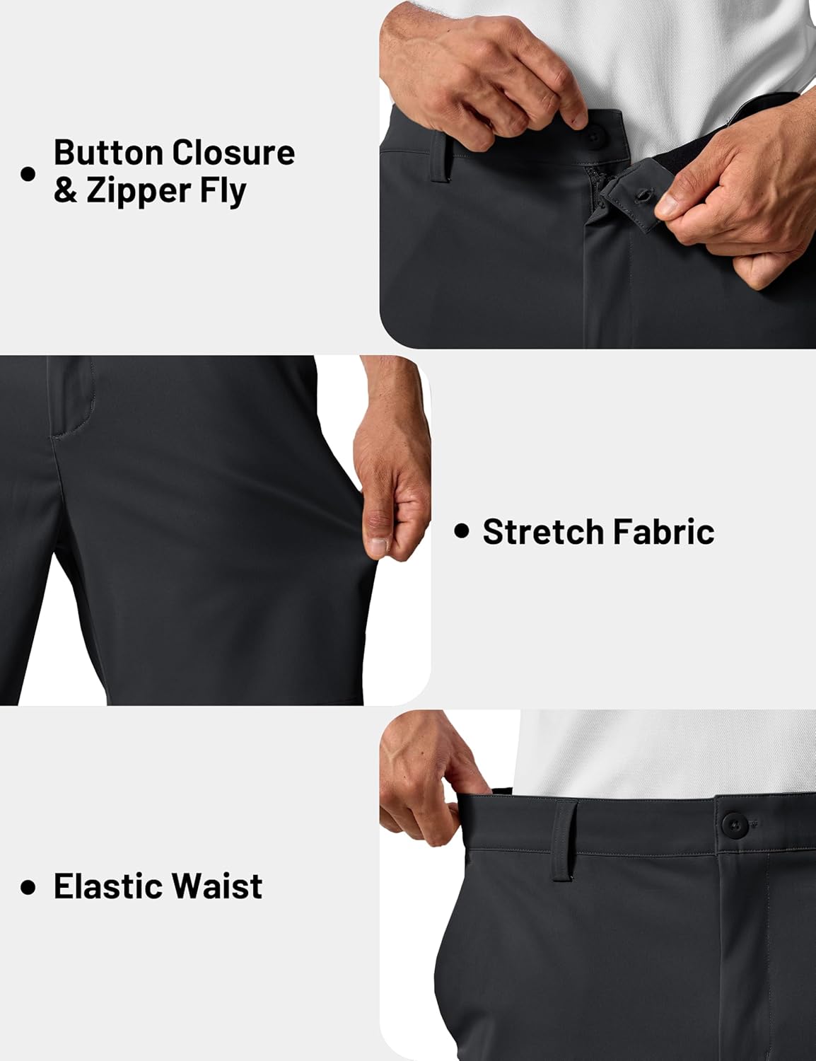 TACVASEN Men's 7" Golf Casual Shorts with 6 Pockets Stretch Lightweight Dress Work Short Flat Front Quick Dry for Summer - Image 5