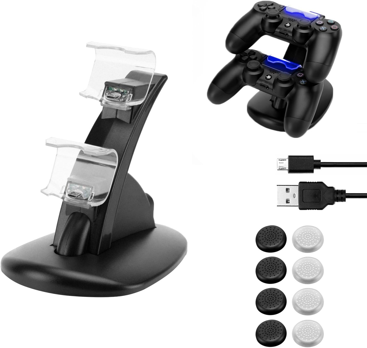 PS4 Dual USB Controller Charging Dock Station with LED Indicator for Sony PlayStation 4
